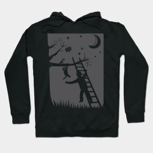 Cat in the moonlight Hoodie